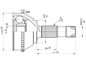 OPEN PARTS CVJ5131.10 jungčių komplektas, kardaninis velenas 
 Ratų pavara -> Sujungimai/komplektas
9566722380, 9567582280, 1495545080