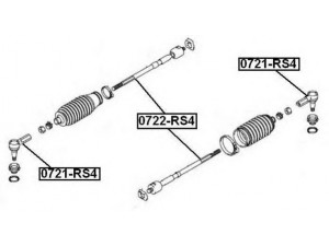 ASVA 0721-RS4 skersinės vairo trauklės galas 
 Vairavimas -> Vairo mechanizmo sujungimai
47 09 195, 48810-60810, 48810-63J00
