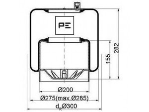 PE Automotive 084.107-21A dėklas, pneumatinė pakaba
942 320 01 21