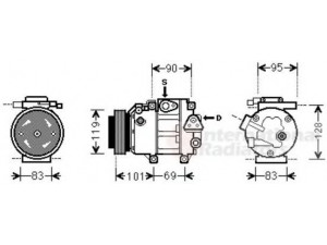 VAN WEZEL 8200K237 kompresorius, oro kondicionierius 
 Oro kondicionavimas -> Kompresorius/dalys
97701-2B101, 97701-2B151, 97701-3K720