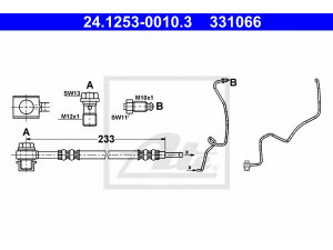 ATE 24.1253-0010.3 stabdžių žarnelė 
 Stabdžių sistema -> Stabdžių žarnelės
1J0 611 763 AD, 1J0 611 763 K, 1J0 611 763 R