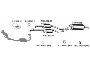 EBERSPÄCHER 082730 išmetimo sistema 
 Išmetimo sistema -> Išmetimo sistema, visa