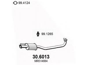 ASSO 30.6013 vidurinis duslintuvas 
 Išmetimo sistema -> Duslintuvas
MR514884