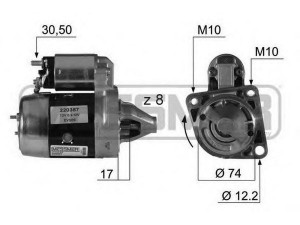 MESSMER 220387 starteris 
 Elektros įranga -> Starterio sistema -> Starteris
61R-18-400, B315-18-400, B505-18-400