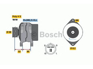 BOSCH 0 986 038 481 kintamosios srovės generatorius 
 Elektros įranga -> Kint. sr. generatorius/dalys -> Kintamosios srovės generatorius
23700 AA090, LR 170-732, LR 170-732B