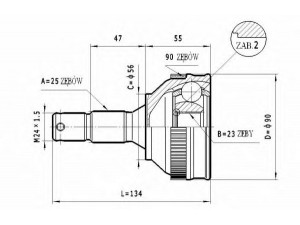 STATIM C.267 jungčių komplektas, kardaninis velenas 
 Ratų pavara -> Sujungimai/komplektas
3272.E4, 95643689, 3273.L5