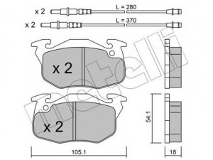 METELLI 22-0037-1 stabdžių trinkelių rinkinys, diskinis stabdys 
 Techninės priežiūros dalys -> Papildomas remontas
95666970, 4251.02