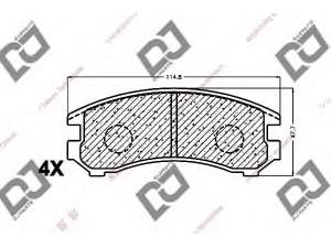 DJ PARTS BP1467 stabdžių trinkelių rinkinys, diskinis stabdys 
 Techninės priežiūros dalys -> Papildomas remontas
41060-35F91, 41060-58A85, 41060-67A85
