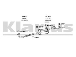KLARIUS 270290E išmetimo sistema 
 Išmetimo sistema -> Išmetimo sistema, visa