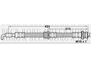 BORG & BECK BBH7099 stabdžių žarnelė 
 Stabdžių sistema -> Stabdžių žarnelės
MB950627