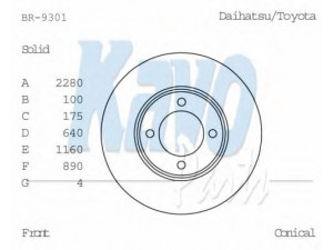 KAVO PARTS BR-9301 stabdžių diskas 
 Dviratė transporto priemonės -> Stabdžių sistema -> Stabdžių diskai / priedai
4351220030, 4351220030400, 4351220031