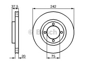 BOSCH 0 986 478 524 stabdžių diskas 
 Stabdžių sistema -> Diskinis stabdys -> Stabdžių diskas
GJ96 33 25XA