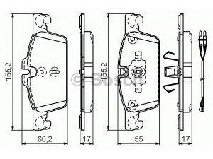 BOSCH 0 986 TB3 161 stabdžių trinkelių rinkinys, diskinis stabdys 
 Techninės priežiūros dalys -> Papildomas remontas