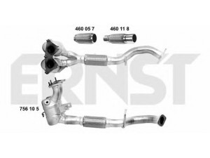 ERNST 756105 katalizatoriaus keitiklis 
 Išmetimo sistema -> Katalizatoriaus keitiklis
46 82 30 74, 55 19 06 37