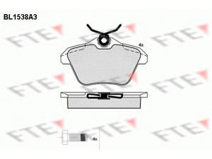 FTE BL1538A3 stabdžių trinkelių rinkinys, diskinis stabdys 
 Techninės priežiūros dalys -> Papildomas remontas
71712910, 77362257, 9945775, 9946568