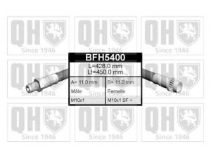 QUINTON HAZELL BFH5400 stabdžių žarnelė 
 Stabdžių sistema -> Stabdžių žarnelės
4806.A1, 4806.A1