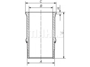 MAHLE ORIGINAL 039 WN 03 cilindro įvorė 
 Variklis -> Cilindrai/stūmokliai