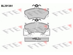 FTE BL2813A1 stabdžių trinkelių rinkinys, diskinis stabdys 
 Techninės priežiūros dalys -> Papildomas remontas
60 25 170 170, 60 25 171 456