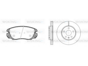 WOKING 812853.00 stabdžių rinkinys, diskiniai stabdžiai 
 Stabdžių sistema -> Diskinis stabdys -> Stabdžių remonto rinkinys