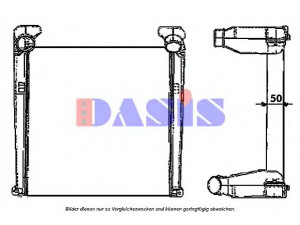AKS DASIS 267004N tarpinis suslėgto oro aušintuvas, kompresorius 
 Variklis -> Oro tiekimas -> Įkrovos agregatas (turbo/superįkrova) -> Tarpinis suslėgto oro aušintuvas
81061300133