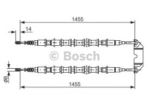 BOSCH 1 987 477 391 trosas, stovėjimo stabdys 
 Stabdžių sistema -> Valdymo svirtys/trosai
24427061, 90468900, 24427061, 90468900