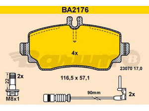 BARUM BA2176 stabdžių trinkelių rinkinys, diskinis stabdys 
 Techninės priežiūros dalys -> Papildomas remontas
168 420 00 20, 168 420 01 20, 168 420 07 20