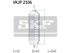 SKF VKJP 2106 gofruotoji membrana, vairavimas 
 Vairavimas -> Gofruotoji membrana/sandarinimai
406627