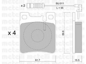 METELLI 22-0567-0K stabdžių trinkelių rinkinys, diskinis stabdys 
 Techninės priežiūros dalys -> Papildomas remontas