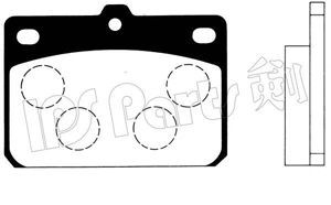 IPS Parts IBD-1310 stabdžių trinkelių rinkinys, diskinis stabdys 
 Techninės priežiūros dalys -> Papildomas remontas
0870-49-280A, MB044689, MB082118