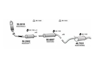 ASSO ART3735 išmetimo sistema 
 Išmetimo sistema -> Išmetimo sistema, visa