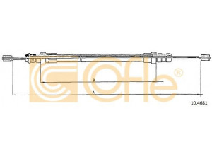 COFLE 10.4681 trosas, stovėjimo stabdys 
 Stabdžių sistema -> Valdymo svirtys/trosai
96012379