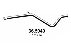 ASSO 36.5040 išleidimo kolektorius 
 Išmetimo sistema -> Išmetimo vamzdžiai
1717Q1, 1717T4