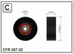 CAFFARO 287-22 įtempiklio skriemulys, V formos rumbuotas diržas 
 Diržinė pavara -> V formos rumbuotas diržas/komplektas -> Įtempiklio skriemulys
059145201E