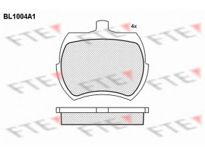 FTE BL1004A1 stabdžių trinkelių rinkinys, diskinis stabdys 
 Techninės priežiūros dalys -> Papildomas remontas
GBP90177, GBP90213, GBP90281, GBP90297