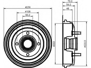 HELLA 8DT 355 300-191 stabdžių būgnas 
 Stabdžių sistema -> Būgninis stabdys -> Stabdžių būgnas
6176744, 6560027, 89FB1113BC