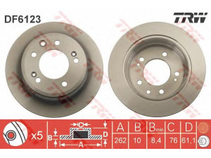 TRW DF6123 stabdžių diskas 
 Dviratė transporto priemonės -> Stabdžių sistema -> Stabdžių diskai / priedai
584111H100, 584111H300, 584111H100