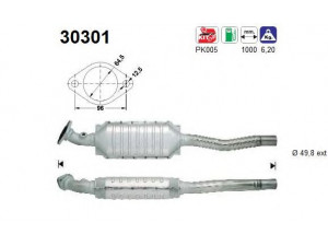 AS 30301 katalizatoriaus keitiklis 
 Išmetimo sistema -> Katalizatoriaus keitiklis
7700821143