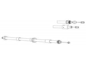 KAWE CT02158 trosas, stovėjimo stabdys 
 Stabdžių sistema -> Valdymo svirtys/trosai
4745K7, 9628847280