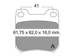 VEMA 833891 stabdžių trinkelių rinkinys, diskinis stabdys
1605688, 90540177