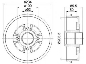 HELLA PAGID 8DT 355 301-391 stabdžių būgnas 
 Stabdžių sistema -> Būgninis stabdys -> Stabdžių būgnas
7700840711