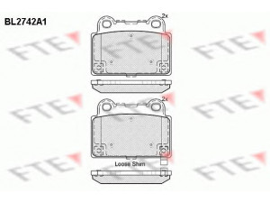 FTE BL2742A1 stabdžių trinkelių rinkinys, diskinis stabdys 
 Techninės priežiūros dalys -> Papildomas remontas
46 05A 584, 46 05A 695