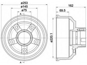 HELLA 8DT 355 302-411 stabdžių būgnas 
 Stabdžių sistema -> Būgninis stabdys -> Stabdžių būgnas
0K60B26251, 0K60B26251A