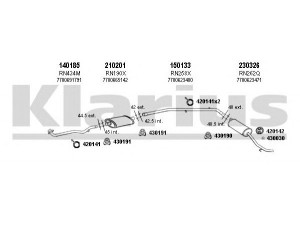 KLARIUS 720418E išmetimo sistema 
 Išmetimo sistema -> Išmetimo sistema, visa