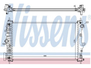 NISSENS 630715 radiatorius, variklio aušinimas 
 Aušinimo sistema -> Radiatorius/alyvos aušintuvas -> Radiatorius/dalys
1300 288, 13241722, 1300 288, 13241722