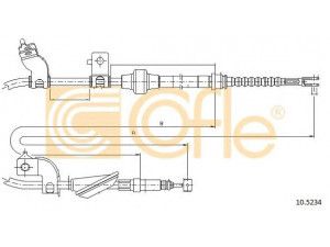 COFLE 10.5234 trosas, stovėjimo stabdys 
 Stabdžių sistema -> Valdymo svirtys/trosai
47521SR2933, 47560ST3E11, 47560ST3E12