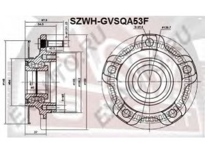 ASVA SZWH-GVSQA53F rato stebulė 
 Ašies montavimas/vairavimo mechanizmas/ratai -> Rato stebulė/montavimas -> Rato stebulė
43401-65D00, 43401-65D10