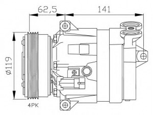 NRF 32421G kompresorius, oro kondicionierius 
 Oro kondicionavimas -> Kompresorius/dalys
1135296, 1140053, 46525369, 55192057