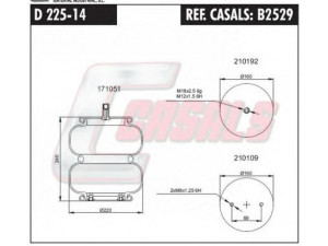CASALS B2529 dėklas, pneumatinė pakaba