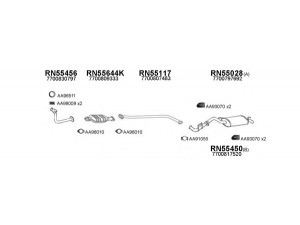 VENEPORTE 550276 išmetimo sistema 
 Išmetimo sistema -> Išmetimo sistema, visa
