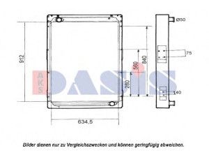 AKS DASIS 390200T radiatorius, variklio aušinimas
5000294351, 5010051590